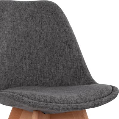 DINING SET 5PCS VEGAS HM21177 MDF TOP IN GREY--FABRIC IN GREY