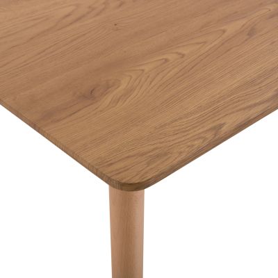 DINING SET 5PCS LUCIEN HM21183 MDF TOP & BEECH WOOD IN NATURAL COLOR