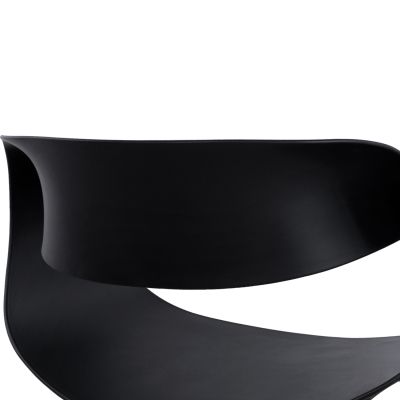 DINING SET 5PCS MAGGIE HM21187 MDF TOP & POLYPROPYLENE IN BLACK COLOR