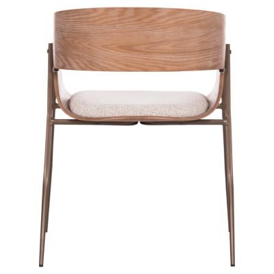 DINING ARMCHAIR KRILL HM18254.01 PLYWOOD IN WHITEWASH--META LEGS IN COPPER COLOR 55.5x55x72Hcm.