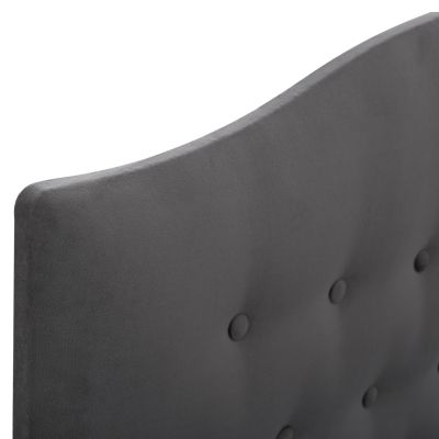 BED WITH MATTRESS DOUBLE MALENA HM21164 GREY VELVET & STORAGE SPACE--FOR 160x200cm