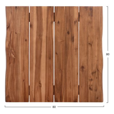 TABLETOP SQUARE HM6300.01 SOLID ACACIA WOOD IN NATURAL COLOR--80x80x3.5 (thickness) cm.