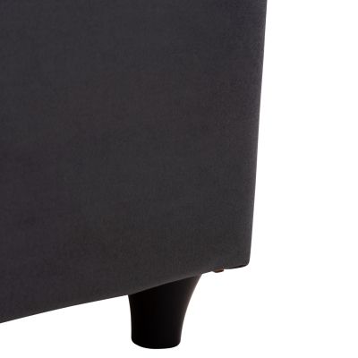 DOUBLE BED IRIDA WITH MATTRESS & STORAGE SPACE HM21166 GREY VELVET--FOR 160x200cm.