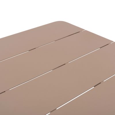 ALUMINUM DINING TABLE RECTANGULAR HIGER HM6291.04 CAPPUCCINO 160x90x78Hcm.