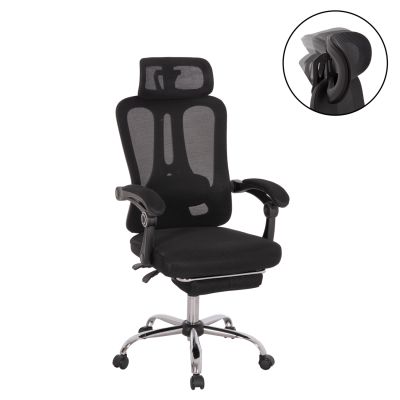 OFFICE CHAIR BARNET HM18258.01 BLACK MESH-BLACK FRAME NYLON 61x62x123Hcm.