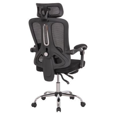 OFFICE CHAIR BARNET HM18258.01 BLACK MESH-BLACK FRAME NYLON 61x62x123Hcm.