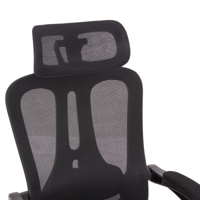 OFFICE CHAIR BARNET HM18258.01 BLACK MESH-BLACK FRAME NYLON 61x62x123Hcm.