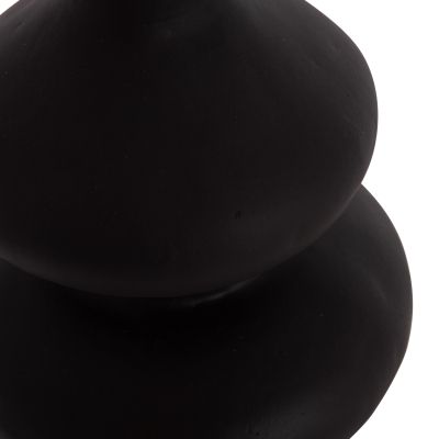 TABLE DECORATIVE VASE CHELIN HM4670S TERRACOTA IN BLACK--Φ20x25Hcm.