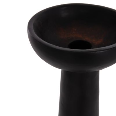 TABLE DECORATIVE VASE LEKKAN HM4664.01L TERRACOTA IN BLACK--Φ18x38Hcm.