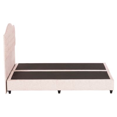 BED MALENA HM638.22 BEIGE FABRIC t.NUBUCK FOR MATTRESS 150x200cm.