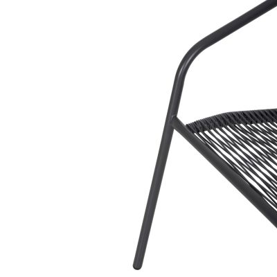 OUTDOOR DINING SET 5PCS SWIFTER HM21222 METAL CHAIRS & TABLE 110x60 GREY