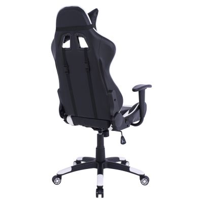 Офис Геймърски стол HM1072.04 Черно-Бял цвят 66,5x70x(122-129) см