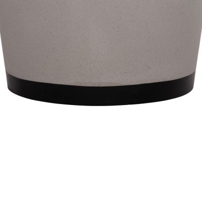 INDOOR PLANTER/POT SERIES TRYLL HM4690L FIBER CEMENT IN GREY & ROPE Φ40x25.5Hcm.
