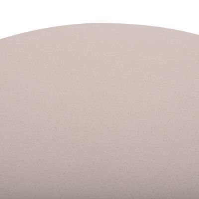 DINING TABLE ROUND PRILEP HM18159.02 FIBER CEMENT IN WHITE & RATTAN--Φ60x76.5Hcm.