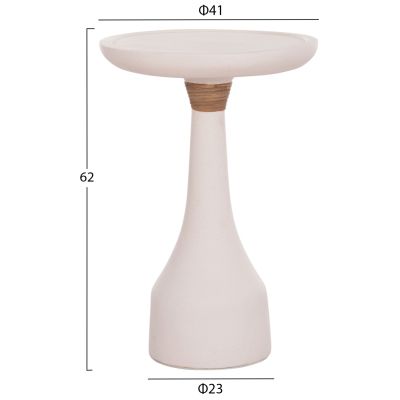LAMP TABLE ROUND TORG HM18170.02 FIBER CEMENT WHITE Φ41x62Hcm.