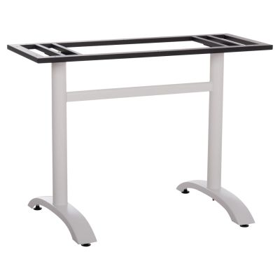 BASE FOR TABLE HM461.12 METAL DOUBLE IN WHITE WITH HEIGHT ADJUSTERS 100x60x73Hcm