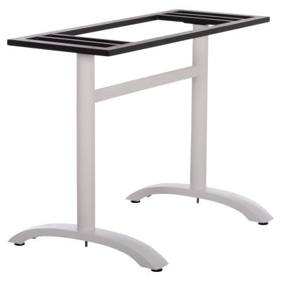 BASE FOR TABLE HM461.12 METAL DOUBLE IN WHITE WITH HEIGHT ADJUSTERS 100x60x73Hcm