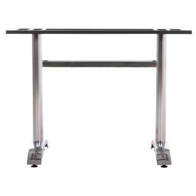 DOUBLE BASE FOR TABLE HM461.13 CHROMED METAL WITH HEIGHT ADJUSTERS 100x60x73Hcm
