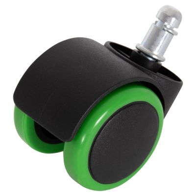 REPLACEMENT CASTOR WHEELS 5PCS SET FOR OFFICE CHAIRS HM1203.03--BLACK & GREEN