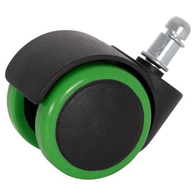 REPLACEMENT CASTOR WHEELS 5PCS SET FOR OFFICE CHAIRS HM1203.03--BLACK & GREEN