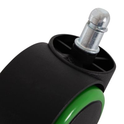 REPLACEMENT CASTOR WHEELS 5PCS SET FOR OFFICE CHAIRS HM1203.03--BLACK & GREEN