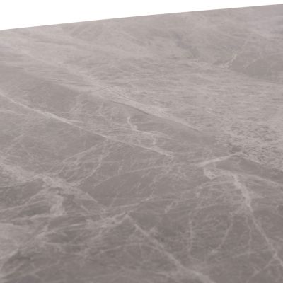 DINING SET 5PCS RAVEN HM21068.03 CERAMIC TOP GREY MARBLE--GREY FABRIC