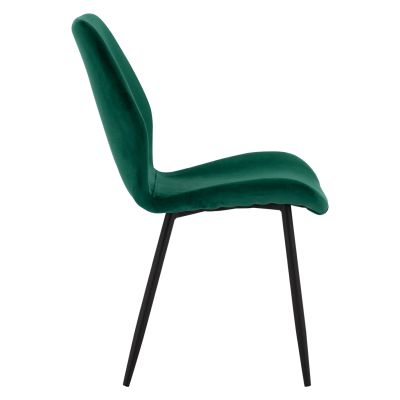 Dining chair Klay in cypress green & black metallic frame HM8730.03 49x62,5x87 cm
