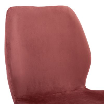 Dining Chair Klay in rotten apple velvet & black metallic frame HM8730.02 49X62,5X87 cm