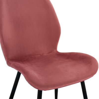 Dining Chair Klay in rotten apple velvet & black metallic frame HM8730.02 49X62,5X87 cm