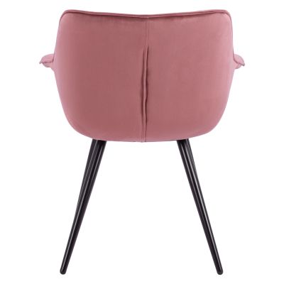 BENJAMIN VELVET ARMCHAIR DUSTY PINK WITH METAL LEGS HM8682.02 69x68x78 cm.