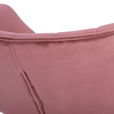 BENJAMIN VELVET ARMCHAIR DUSTY PINK WITH METAL LEGS HM8682.02 69x68x78 cm.
