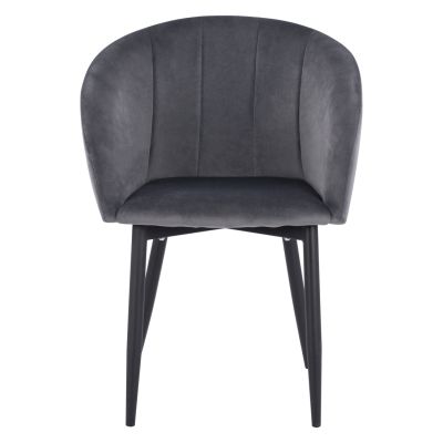 Фотьойл Bessie HM8699.01 Velvet Grey с метална конструкция 60x62x80 см.