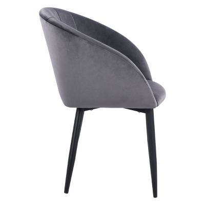 Фотьойл Bessie HM8699.01 Velvet Grey с метална конструкция 60x62x80 см.