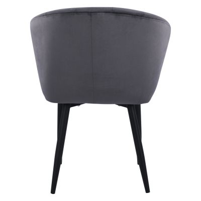 Фотьойл Bessie HM8699.01 Velvet Grey с метална конструкция 60x62x80 см.