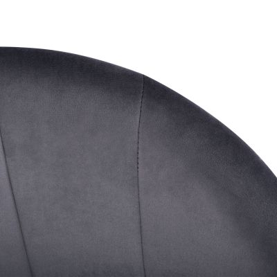 Фотьойл Bessie HM8699.01 Velvet Grey с метална конструкция 60x62x80 см.