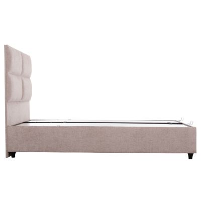 BED WITH STORAGE SPACE MILO HM738.22 BEIGE BOUCLE FABRIC FOR MATTRESS 140x200cm