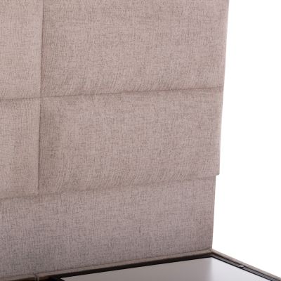 BED WITH STORAGE SPACE MILO HM738.22 BEIGE BOUCLE FABRIC FOR MATTRESS 140x200cm