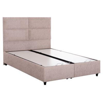 BED WITH STORAGE SPACE MILO HM738.22 BEIGE BOUCLE FABRIC FOR MATTRESS 140x200cm