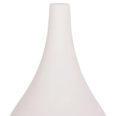 SET OF 3 TABLE DECORATIVE VASES DENI HM21141 FIBER CEMENT IN WHITE