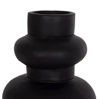 SET OF 3 TABLE DECORATIVE VASES LEKKAN HM21142.01 TERRACOTTA IN WHITE & BLACK
