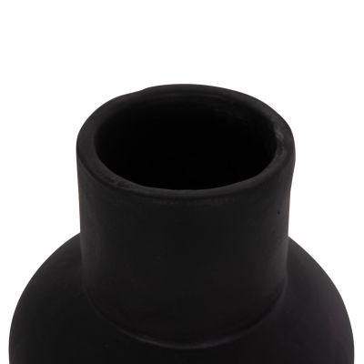 SET OF 3 TABLE DECORATIVE VASES LEKKAN HM21142.01 TERRACOTTA IN WHITE & BLACK