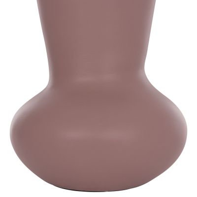 SET OF 2 TABLE DECORATIVE VASES CHELIN HM21144 TERRACOTTA IN BLACK & PURPLE