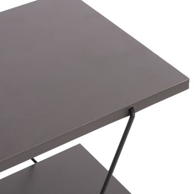 LIVING ROOM COMPOSITION 2PCS TARS HM11771.20 MELAMINE/METAL IN DARK GREY-BLACK