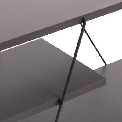 LIVING ROOM COMPOSITION 2PCS TARS HM11771.20 MELAMINE/METAL IN DARK GREY-BLACK