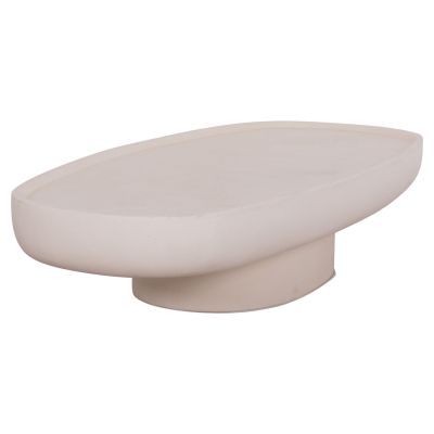 COFFEE TABLE DESSY HM18153.02 FIBER CEMENT IN WHITE--151x66x30Hcm.