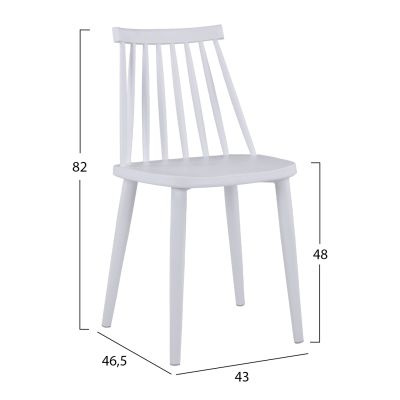DINING SET 5PCS OFIRA HM10634 MDF TOP IN SONAMA--DINING CHAIRS IN WHITE