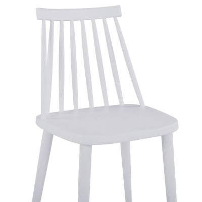 DINING SET 5PCS OFIRA HM10634 MDF TOP IN SONAMA--DINING CHAIRS IN WHITE