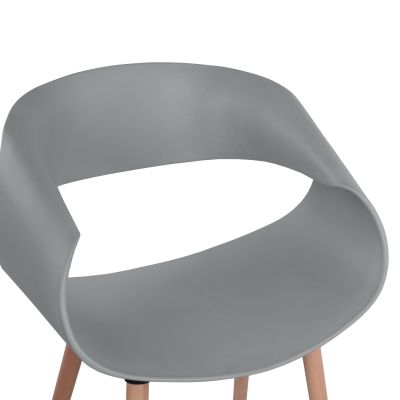 Polypropylene Armchair Maggie HM8600.10 Grey color 59x53x80 cm