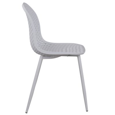 Полипропиленово кресло Milana HM8512.01 бяло с метални крака 47x58x84см