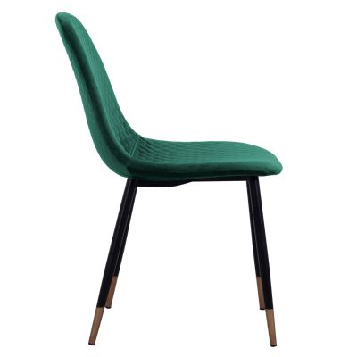 Стол Lucille HM8552.03 от цвят Velvet Cyppress Green с метална конструкция 45x56x81см